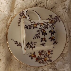 Colclough Bone China, Floral Teacup & Saucer Set, ]Made In Longton, England